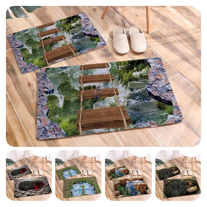 Buy 3D Scenery Dolphin Doormat Ghost Well Cover Drawbridge Carpet ...