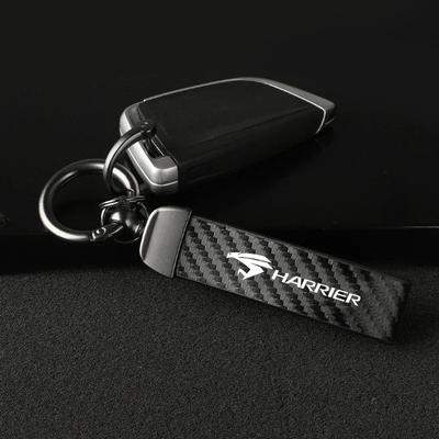 Car Carbon Fiber Style Keychain Microfiber Leather Key Chain For Harrier 30 60 80 XU30 XU60 XU80 2022 2023 Accessories