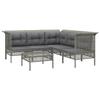 VidaXL Garden Lounge Set with Cushions 6 Pcs, Patio Furniture Set, Outdoor Furniture, Patio Sofa, Modern, 3187514
