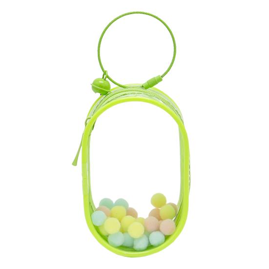 

Прозрачная сумка для показа куклы на молнии пылезащитный ПВХ водонепроницаемый портативный мини-органайзер для хранения игрушек сумка для переноски Upgrade Round зелёный