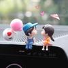 ErMo Car Decoration Car Accessories Car Supplies Cute Couple Balloons Resin Birthday Car Decoration