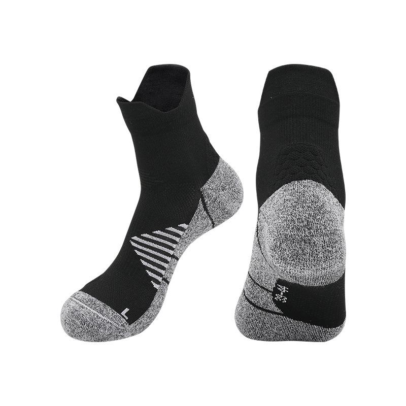 

2026 Summer Professional Running Socks Non-slip Mid-tube Marathon Sports Socks Outdoor Long-distance Running Men s and Women s Cycling Socks M size (34-38 shoe size) чёрный