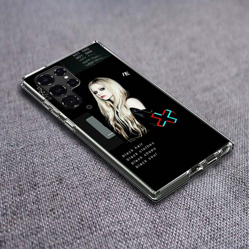 Singer Avril Lavigne Phone Case For Samsung Galaxy S24 S23 S21 S20 FE S22 S26 Ultra S25 Edge S10 Plus Cover Clear TPU Capa Shell
