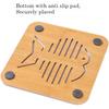 Household kitchen wooden insulation mat, square, cartoon, animal shaped dining table mat, thick, heat-resistant, hollow, non slip coaster