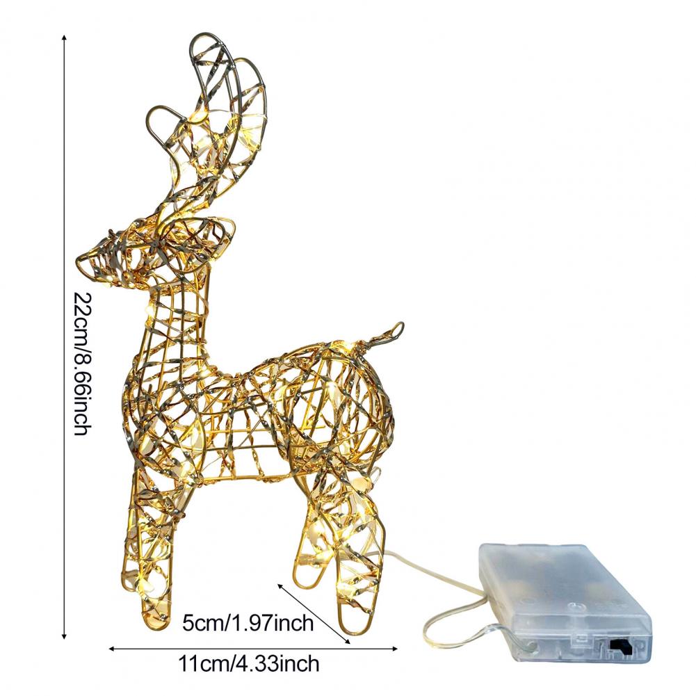 Light-up Reindeer Decoration Led Christmas Elk Decor Outdoor Christmas Reindeer Decoration Set Battery for Garden Indoor