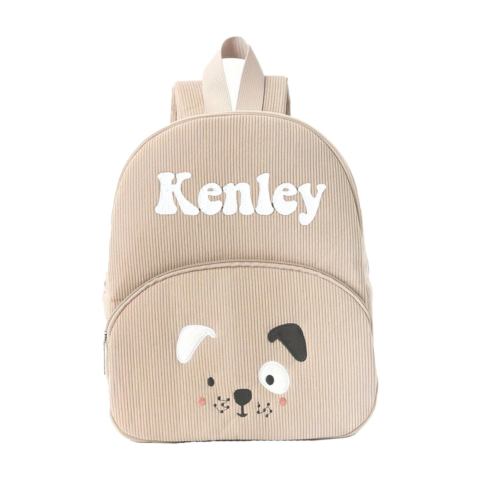 

Персонализированный детский рюкзак с вышитым именем, подходящий для мальчиков и девочек, рюкзак для детского сада, рюкзак для начальной школы One Size хаки