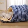 Cat Cave Warm Comfortable Washable House Semi-Enclosed Dome Design Pet Cave For Puppy Kitten Small Pet Play Corner Winter