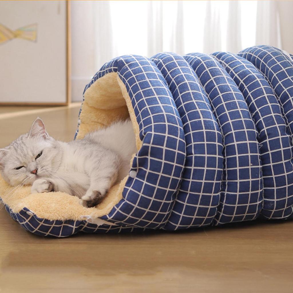 Cat Cave Warm Comfortable Washable House Semi-Enclosed Dome Design Pet Cave For Puppy Kitten Small Pet Play Corner Winter