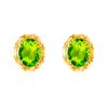 S925 sterling silver stud earrings necklace ring set with natural crystal stone brushed craftsmanship light luxury section high-rise jewelry set