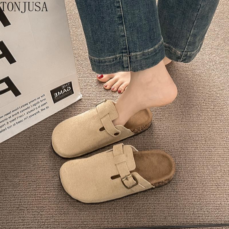 Summer Outer Wear Platform Boken Bag Head Half Slippers Women's Shoes