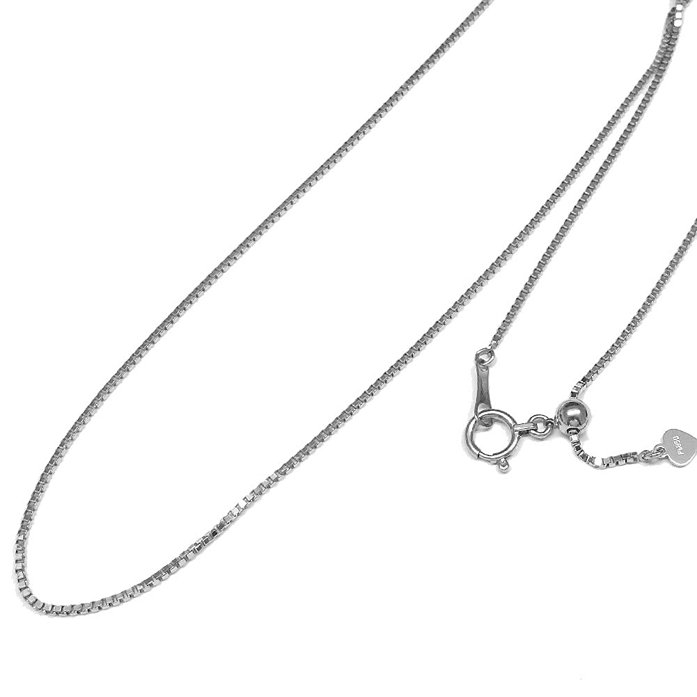 

коробочка для вас і платиновий ланцюжок венеціанського типу 45 см намисто дуже товсте регульована довжина слайдер [Ювелірні вироби мені] 1,0 мм / 3,95 г (з кронштейном) платиновий