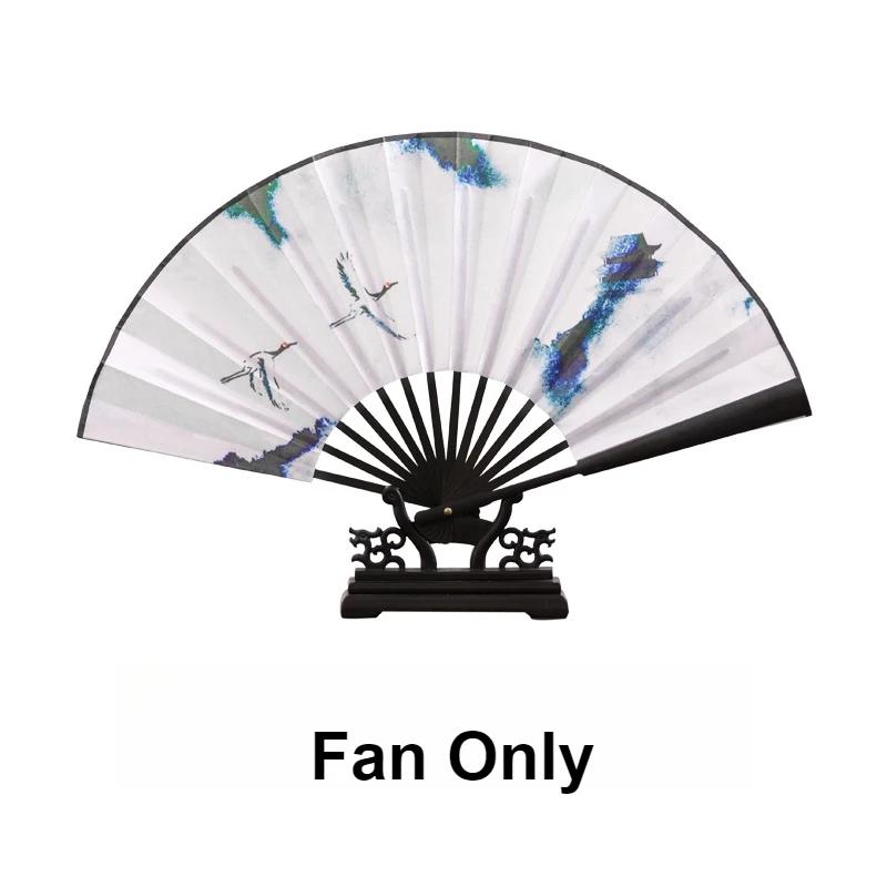 

Ручной веер Девятихвостая лиса Ретро Декоративный веер Ханфу Ципао Китайские складные веера Японский косплей Украшение для дома и комнаты 8inch