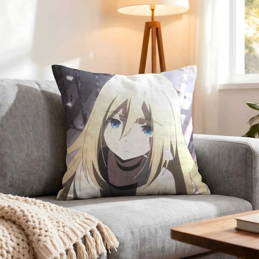 Anime Angels of Death Cushion Cover Pcs Decorative Covers Soft Cushion Case for Sofa Couch Decor x x Pillowcases