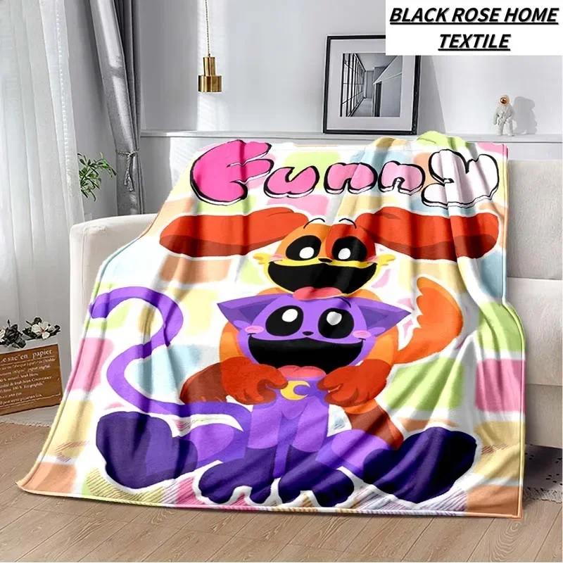 Fashion Art Print Cartoon Anime S-smiling critters Blanket Outdoor Car Travel Portable Camping Warm Cover Blanket Birthday Gift