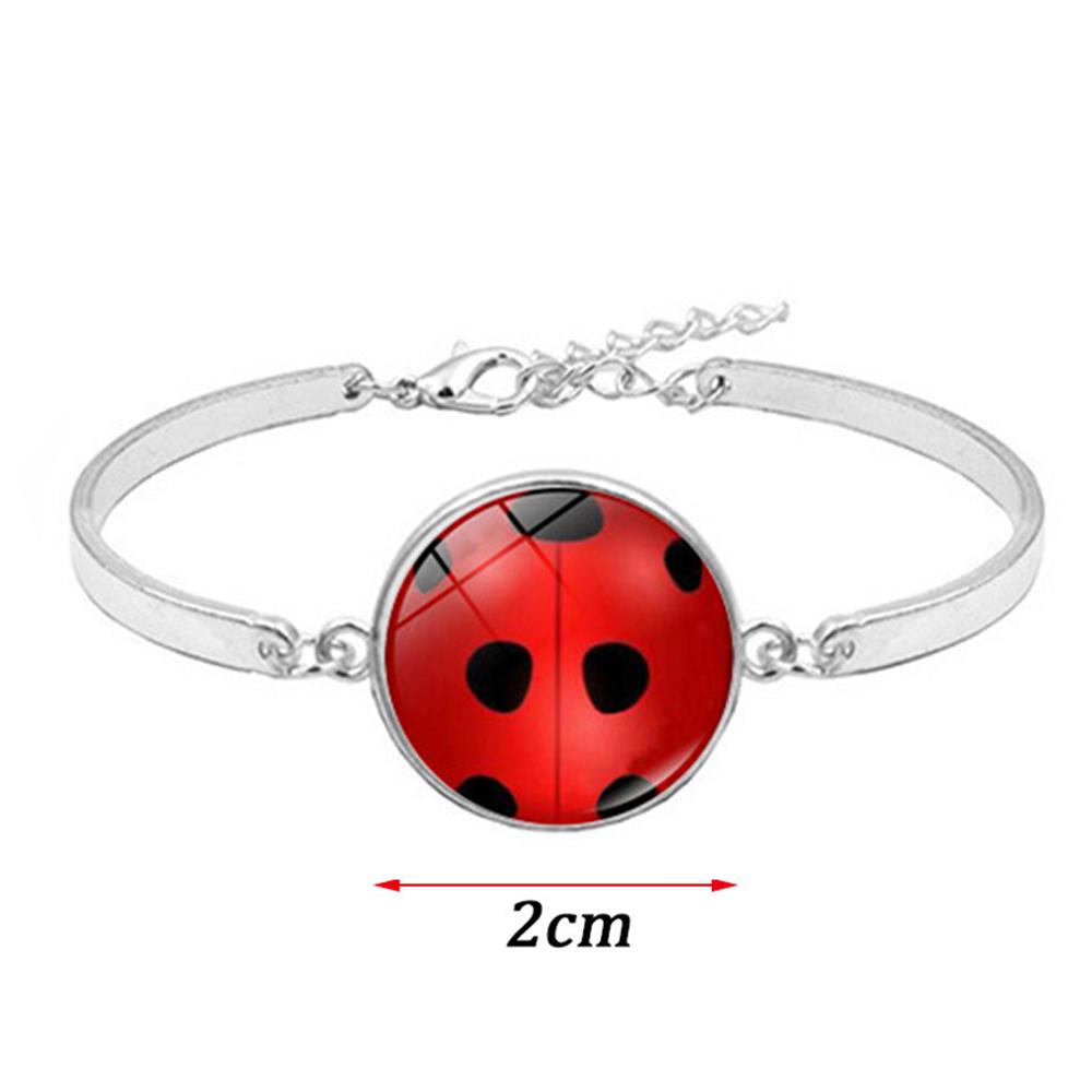 1 Set Cute Red Ladybug Necklace, Bracelet & Earrings Set For Women
