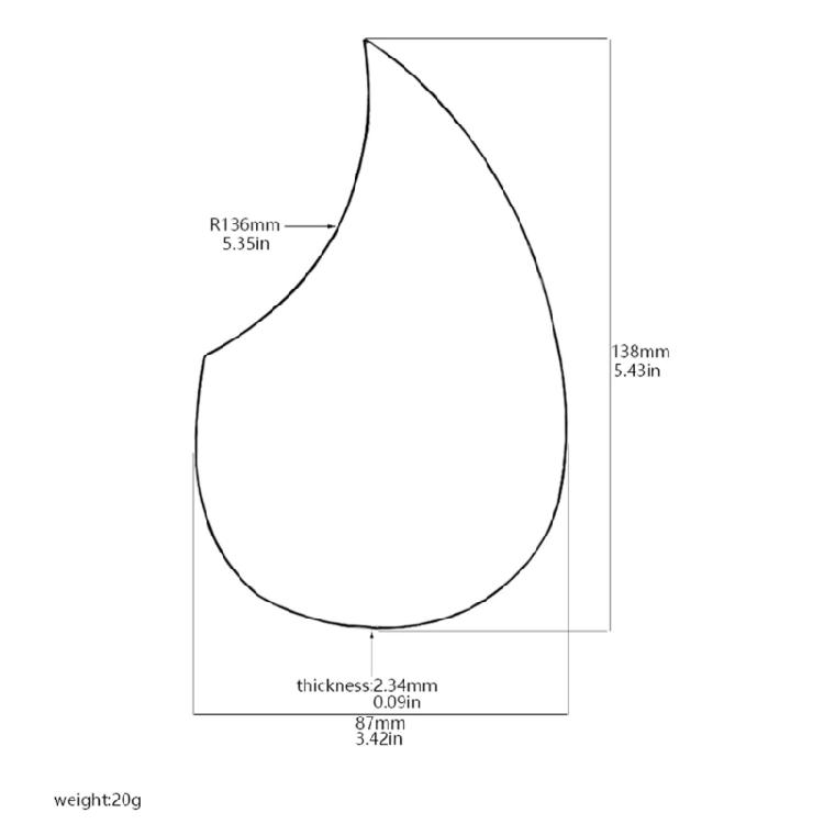 Professioneller Gitarrenschutz Bunter Schalenmuster-Schlagbrett Gitarrenzubehör Gitarren-Schlagbrett PVC-Textur für Gitarre