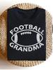 Football Grandma Graphic TShirt Pure Casual Crew Neck Short Sleeve AllSeason Wear with Print Regular Fit Perfect for Men