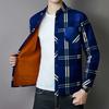 Men's Long-sleeved Plus Velvet Thick Warm Shirt Casual Fashion Men's Shirt