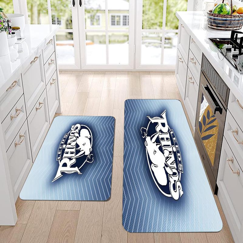 Leeds Rhinos Flannel Area Rug Soft Kitchen Floor Mat Non Slip Carpet Room Decor