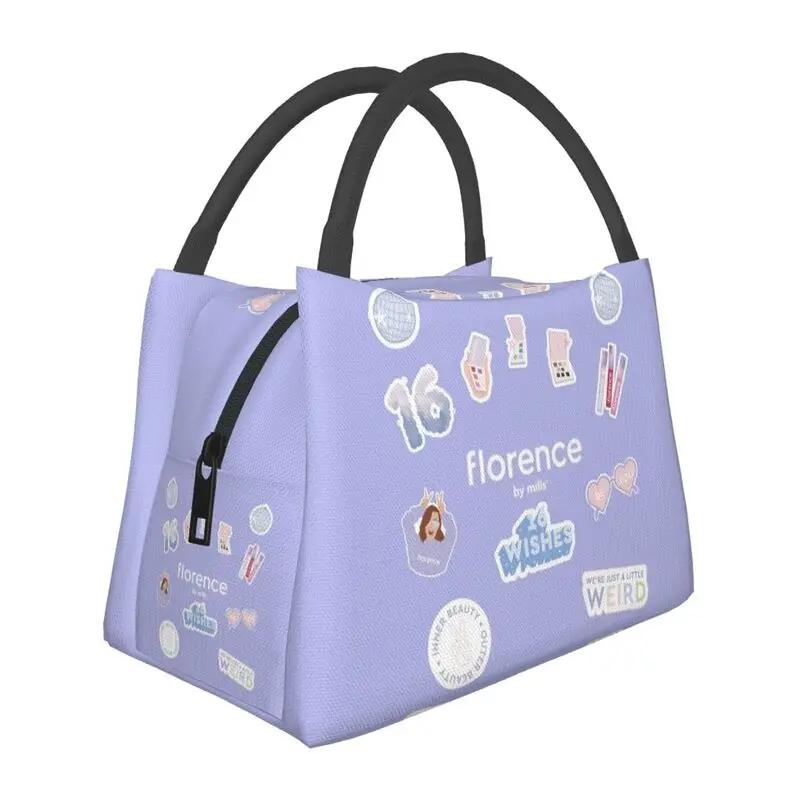 Custom Lipstick Florence By Mills Lunch Bag Women Cooler Warm Insulated Lunch Box for Picnic Camping Work Travel