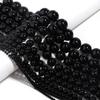 32-190 Stück Schwarze Achatperlen Natursteinperlen Runde Onyxperlen Lose Abstandshalterperlen Für Schmuckherstellung DIY Armband Zubehör