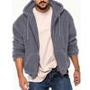Herbst Winter Herren Fleece Kapuzenjacke Europäischer Stil 2025 Winter Reißverschluss Taschen Klassische Basic Oberteile Oberbekleidung Khaki Bequeme Jacken Neu