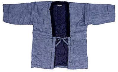 Hanten Free Size Navy X White Blue [Tosen] Men's (short Coat) - (LL Size) - -