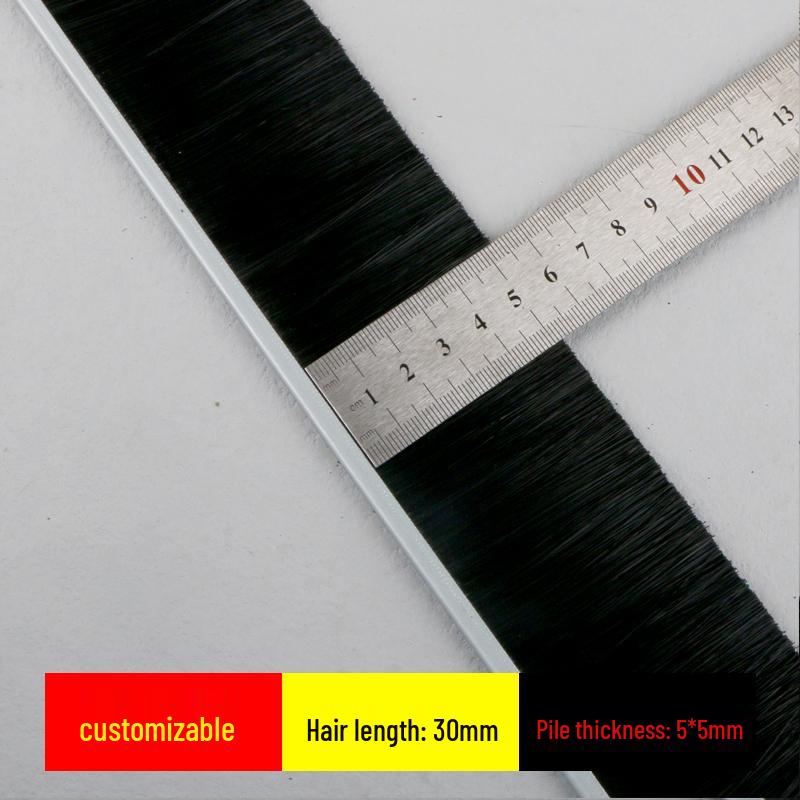 Braune kundenspezifische Nylonborstenbürste für staubdichte Abdichtung und Drehtüren