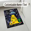 Adventure Alphabet Theme Soft Crystal Velvet Rug Custom Name & Text Print Non Slip Floor Rug for Bedroom Living Room