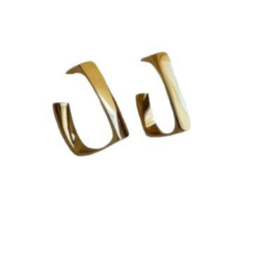 Korean Version of New Geometric U-shaped Earrings with Fashionable and Trendy Temperament, High-end Feeling, Earrings for Women