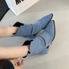 Square Heel Mid Heel Modern Boots Ankle Slip-on Shoes Female 2025 Hot Sale Spring/autumn Zipper Fashion Ankle & Bootie