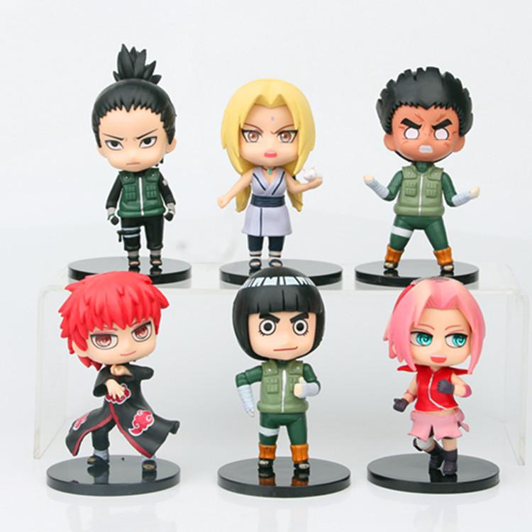 Pvc Naruto Sasuke Itachi Kakashi Guy Figures Adorable Anime Desk Ornaments