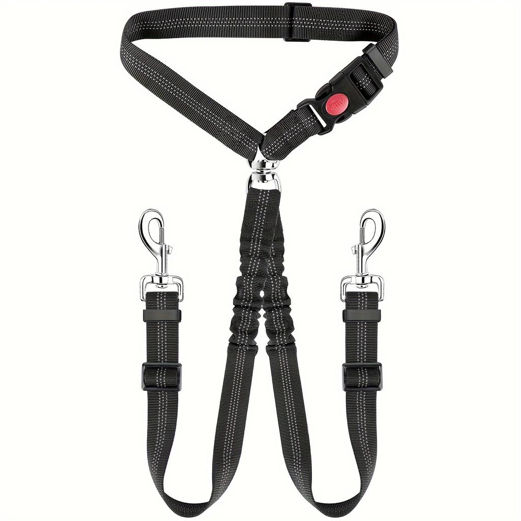 Bezpečnostní pás pro domácí mazlíčky pro psy Potřeby pro psy Pes pro kočky do auta Pevný tlumič řetězu pro psy Trakční bezpečnostní lano do auta Jeden pás Dva Vodítko pro psa