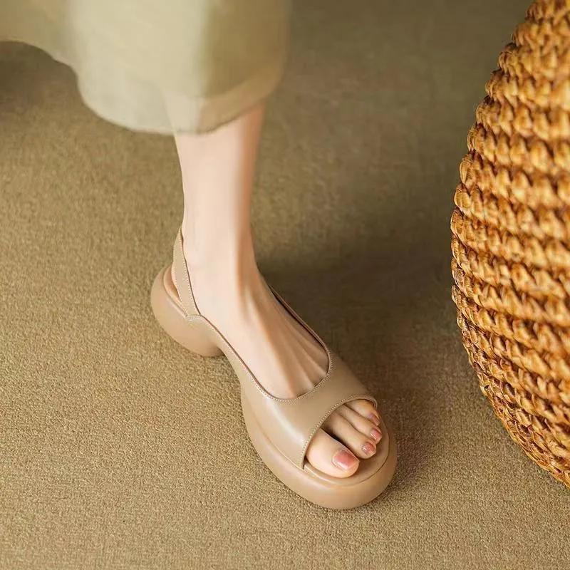

Fashion Elegant Low Heel Platform Women s Sandals Summer Leisure Outdoor Hiking Beach Sandal Shoes for Women Open Toe Back Strap Sandals 41
