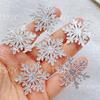 6PCS Sparkling Acrylic Christmas Snowflakes Scrapbook DIY Jewelry Decor Crafts Accessories
