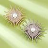 Sunflower Pearl Brooch Eco-friendly Alloy Full of Stars Pin for Women Clothing Accessory Corsage Exquisite Long-Lasting Color BFF Gift