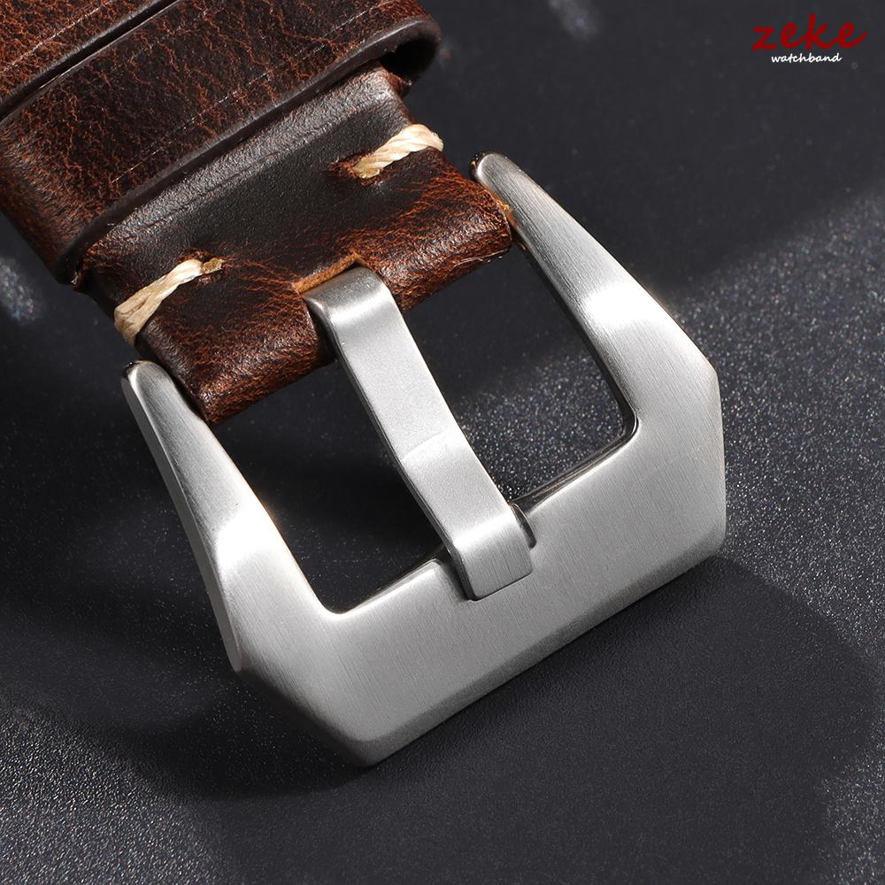 Premium Retro Oil Wax Genuine Leather Watchband Men's Soft Calfskin Strap for Seiko for Panerai 20mm 22mm 24mm 26mm Wristband