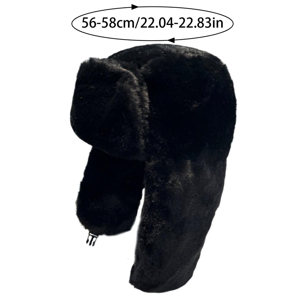 Thickened Plush Winter Hats Outdoor Cycling Warm and Cold Plush Hat for Cold Weather Skiing and Cycling