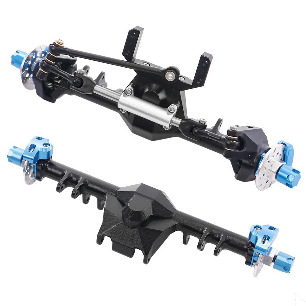 1/24 SCX24 Aluminum Front Rear Straight Axle With Hydraulic Steering Link for SCX24 Deadbolt 90081 C10 JEEP Gladiator