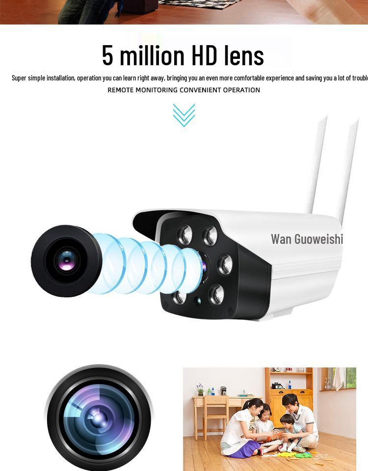 Commercial HD Wireless Indoor/Outdoor Camera Set with Remote Mobile Monitoring