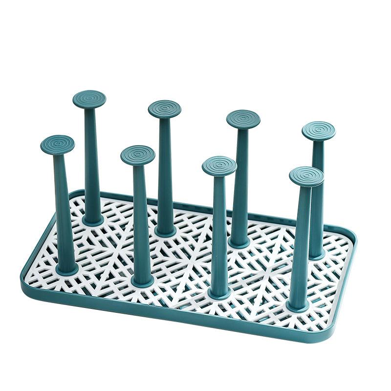 Scolapiatti per tazze Antipolvere Scolabicchieri in Vetro Supporto Staccabile Scaffale Scolapiatti per Bottiglie Vassoio Portaoggetti Articoli da Cucina