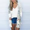 Women's Fashion Loose Casual Pocket Solid Color Long Sleeve Cardigan Jacket Tops