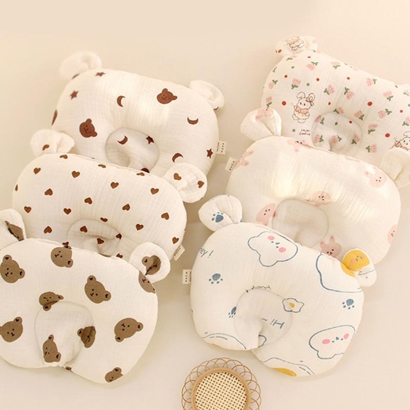 Bear Ear Baby Pillow Soothing & Calming Newborn Pillow Easy To Clean Pillow Exquisite Craftsmanship Pillow for Boy Girl