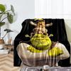 Coperta Stampata a Tema Shrek - Perfetta per Divano, Letto, Viaggio e Uso all'Aperto | Lavabile in Lavatrice, Accogliente e Durevole.