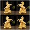 Lucky Charm Zodiac Animal Horse Sculpture Feng Shui Design Cute PVC Statue Creative Fortune Wealth Desktop Ornament