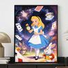 Disney Diamond Painting Kit Full Diamond Round Alice In Wonderland Home Decor Craft Gift