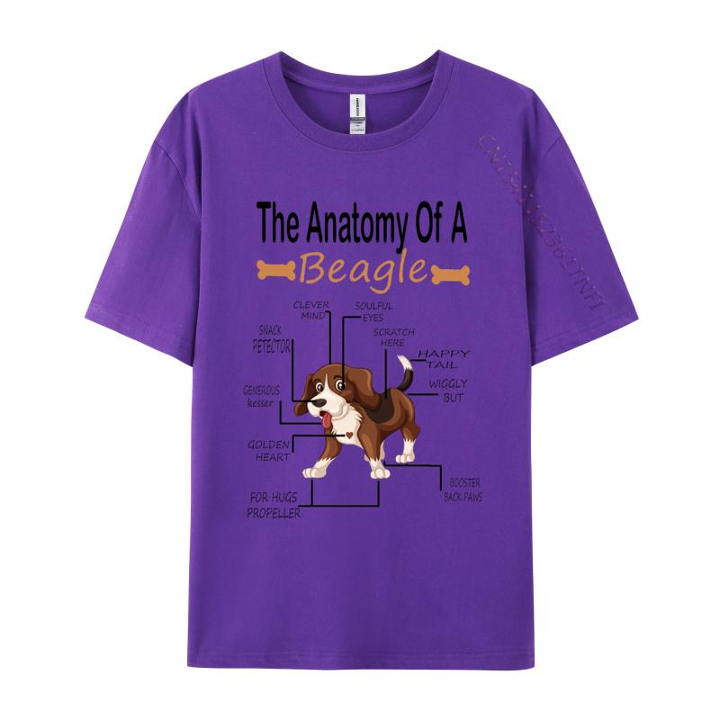 The Anatomy Of A Beagle Dog Tshirt Vintage Animals Lovers Retro Style TShirt Breathable Cloth Tees Tops