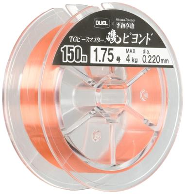 DUEL TG Peacemaster Iso Beyond 150m Nylonschnur, 1.75, Klares Orange, für Iso-Fischen (Fukase) H3467
