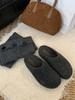 Half Slippers Women'S Outer Wear Winter Mori Woolen Bag Head Thick Sole Velvet Birkenstocks Cotton Mop