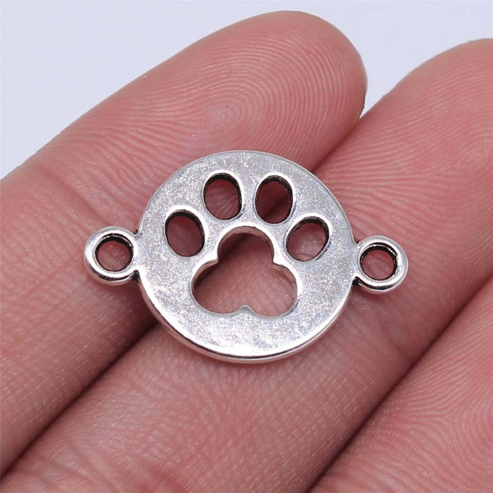 10pcs Connector Charms Tibetan Bronze Silver Color Pendants Vintage Jewelry Making DIY Handmade Craft